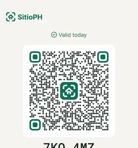 A visitor's pass page showing its QR code.